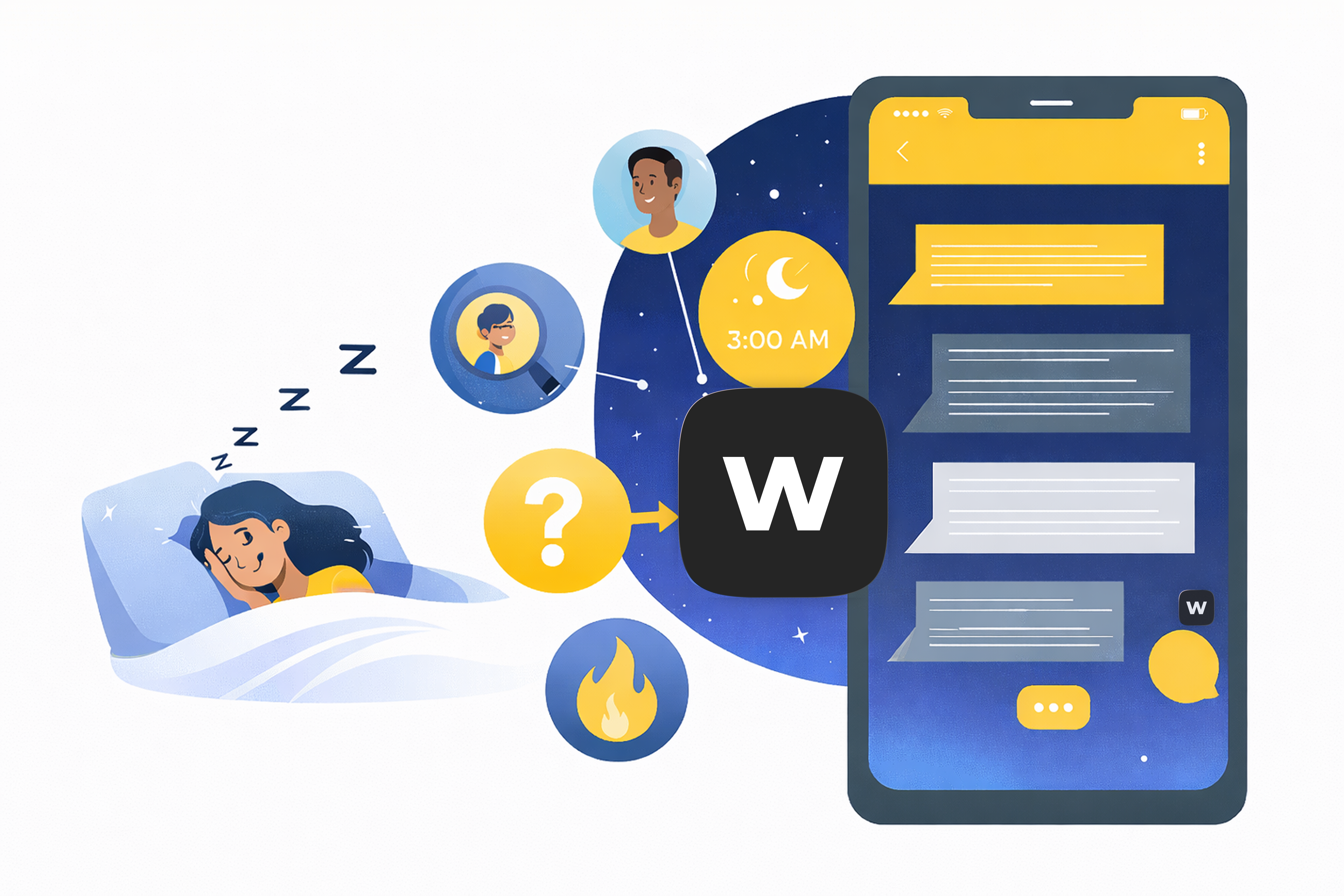 WhatsReply AI Auto-Reply Dashboard showing automated conversations